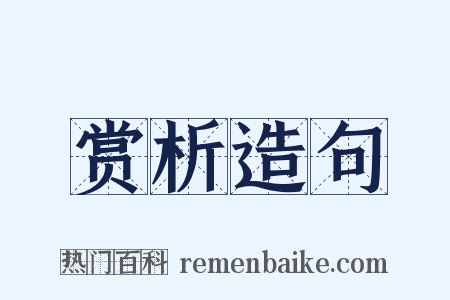 赏析造句是什么意思的图片